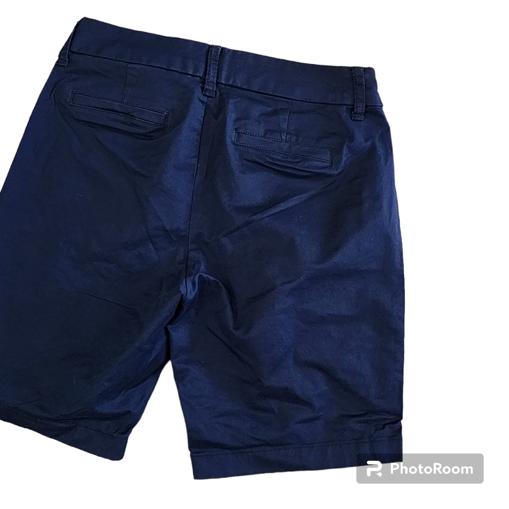 J Crew Factory Frankie Bermuda Chino Shorts Size 00 Blue - Picture 6 of 9